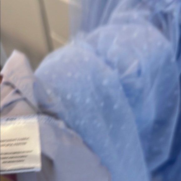 Elegant Blue Ruffled Prom Dress - Picture 8 of 13